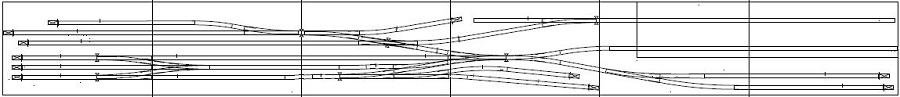 Central Works, track plan.  Loggies 0 gauge layout. 7mm Finescale